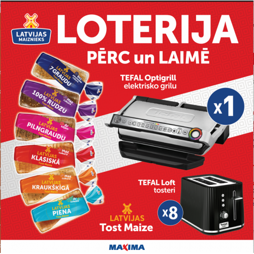 LATVIJAS TOSTMAIZES LOTERIJA MAXIMA VEIKALOS