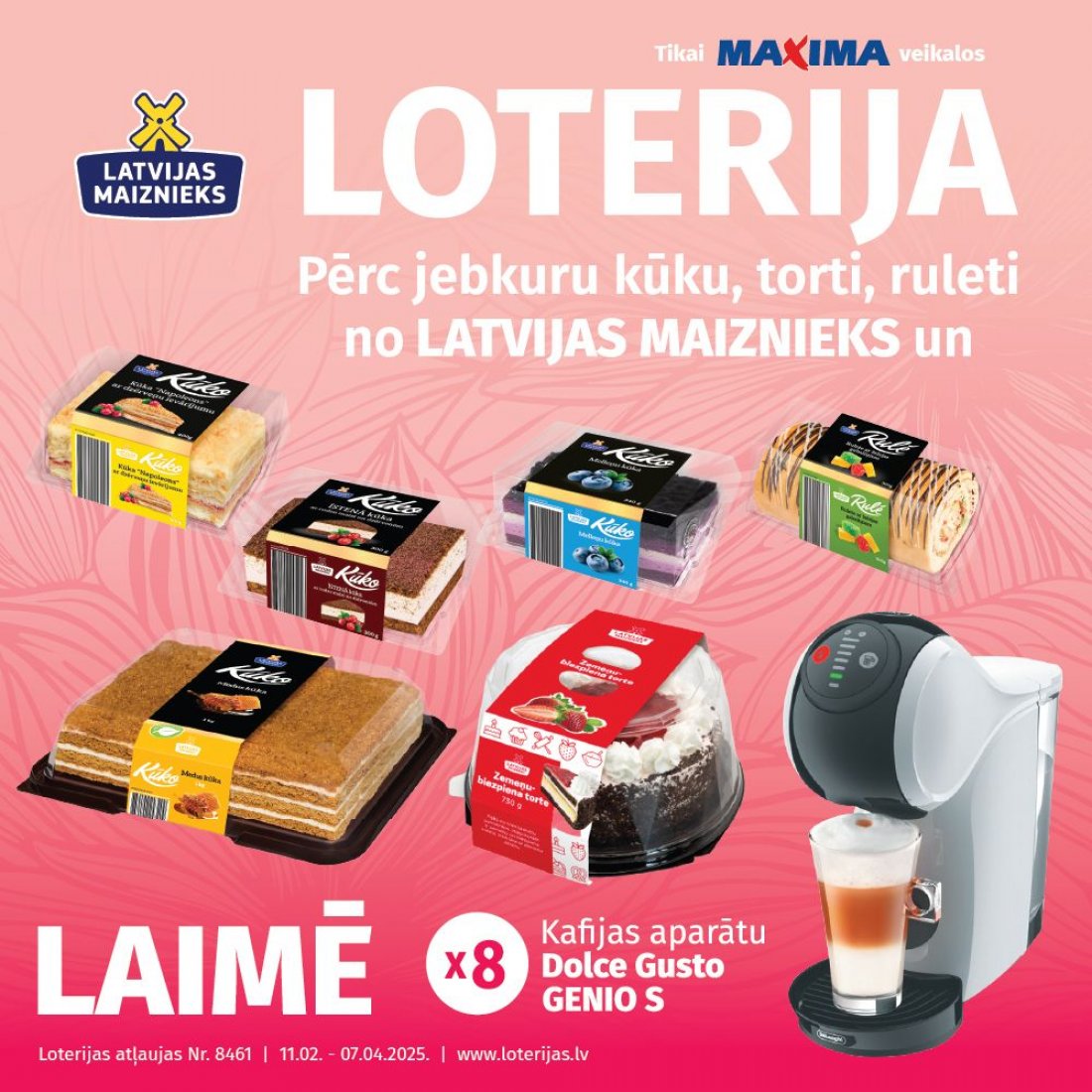 ТОРТЫ, ТОРТЫ, РУЛЕТЫ! ЛОТЕРЕЯ В МАГАЗИНАХ MAXIMA