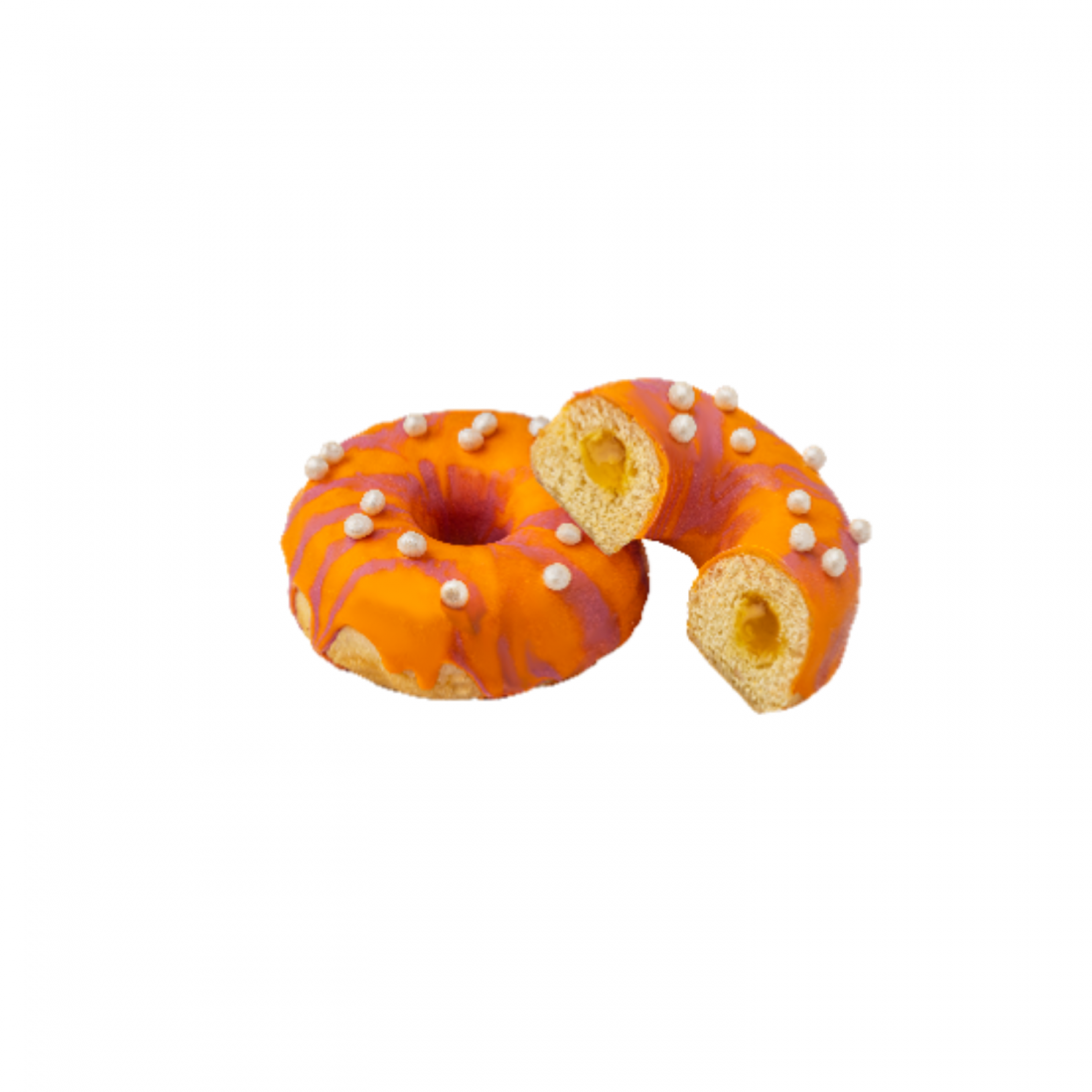 Donut with Orange and Passion Fruit Filling