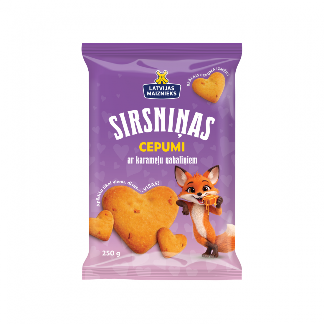 Cepumi Sirsniņas ar karameļu gabaliņiem