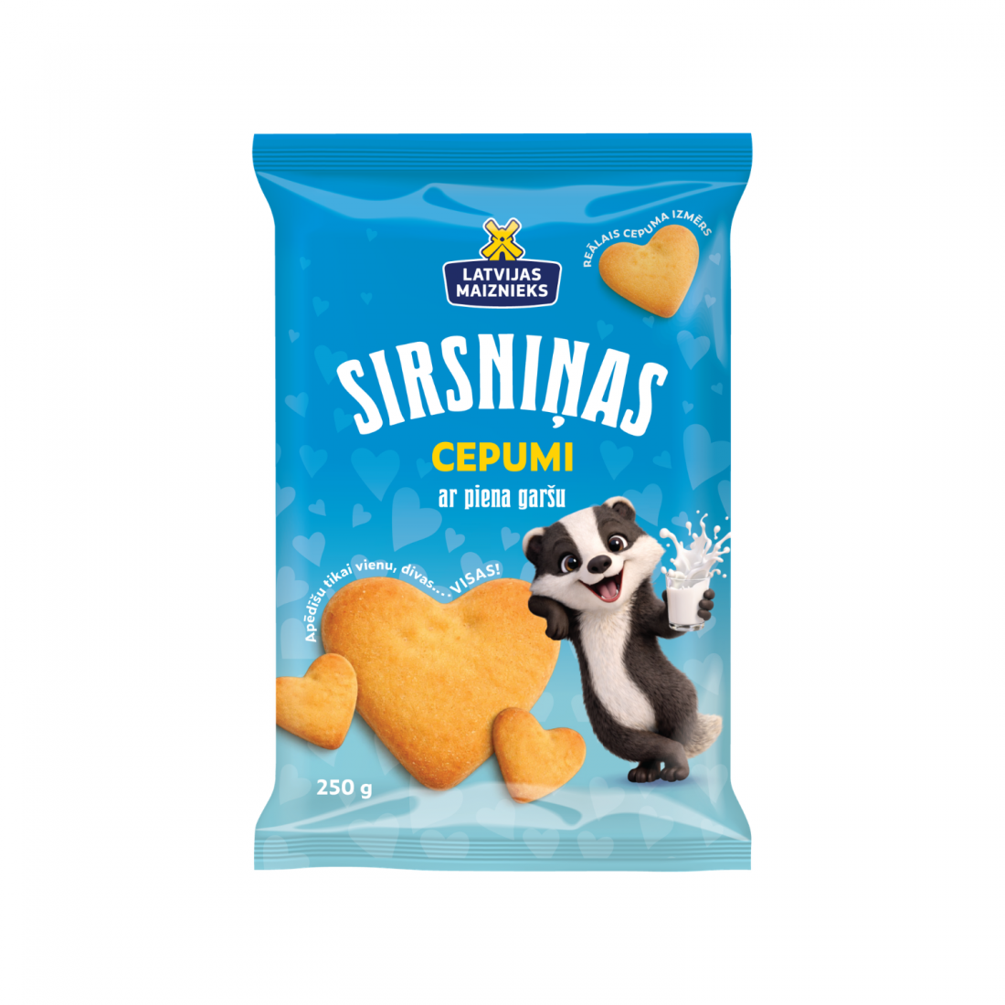 Heart-Shaped Cookies with Milk Flavor