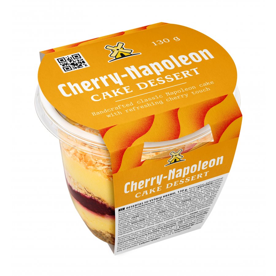 Ķiršu - Napoleona kūkas deserts