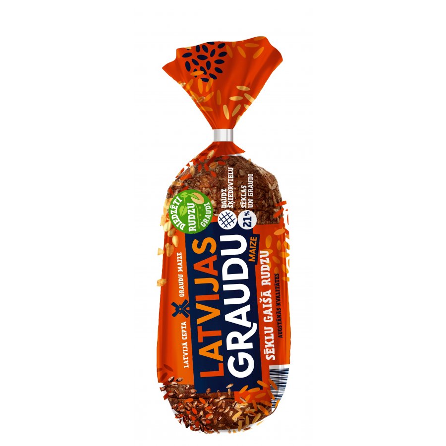"LATVIJAS GRAUDU" light rye bread with seeds