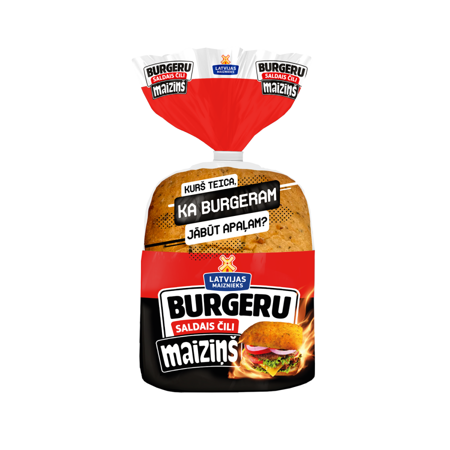 Sweet chili burger bread "Maiziņš"