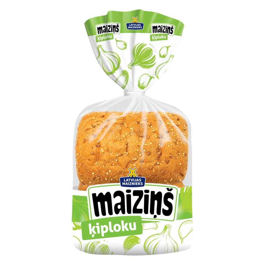 "Maiziņš"   Ķiploku maizītes