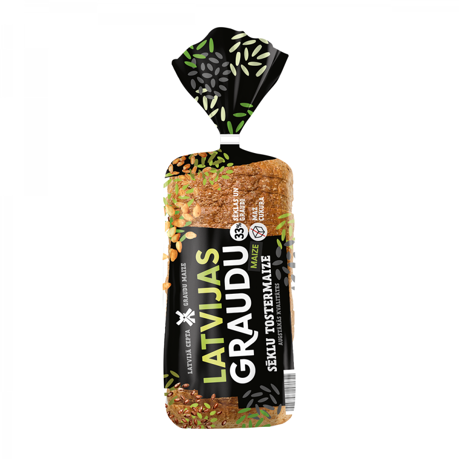 LATVIJAS GRAUDU MAIZE toast with seeds