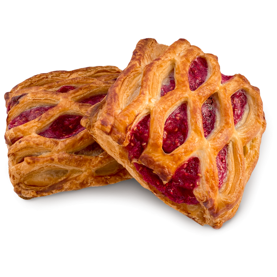 Braided raspberry bun