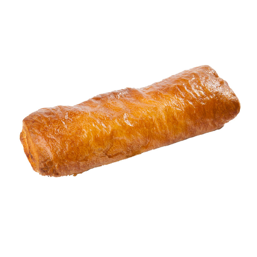 Sausage roll with mustard and cucumber filling
