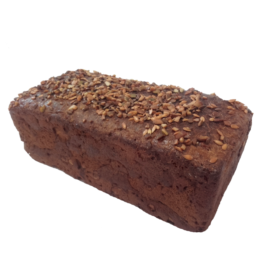 Rye shaped bread with seeds