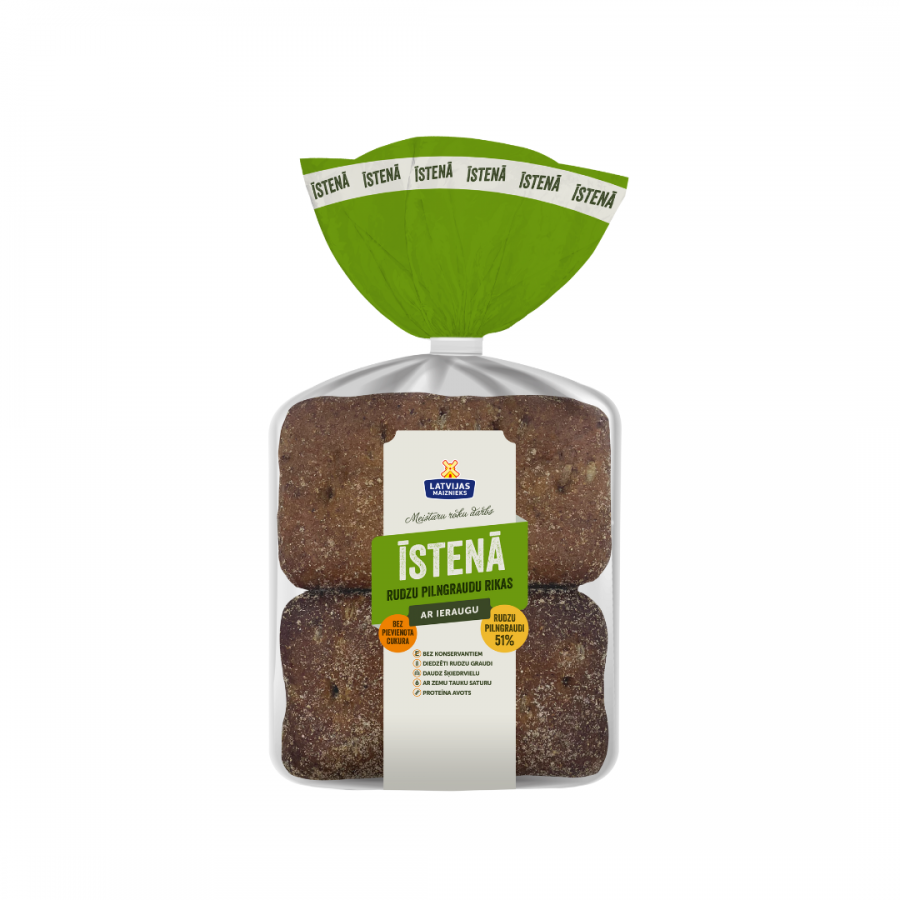 Īstenā rye whole grain buns